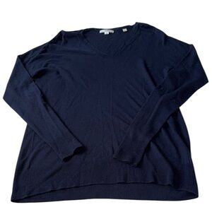 Vince Navy V-Neck Long Sleeve Sweater Size XS